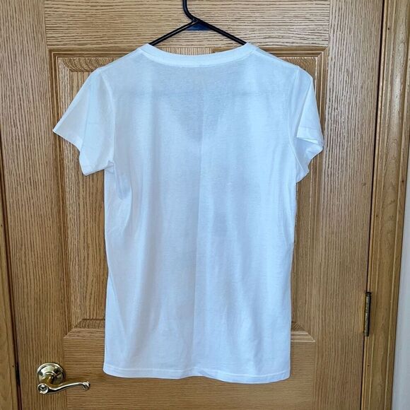 Walt Disney World Mickey Mouse V-Neck Gold Foil Tee Shirt Large - Picture 3 of 4